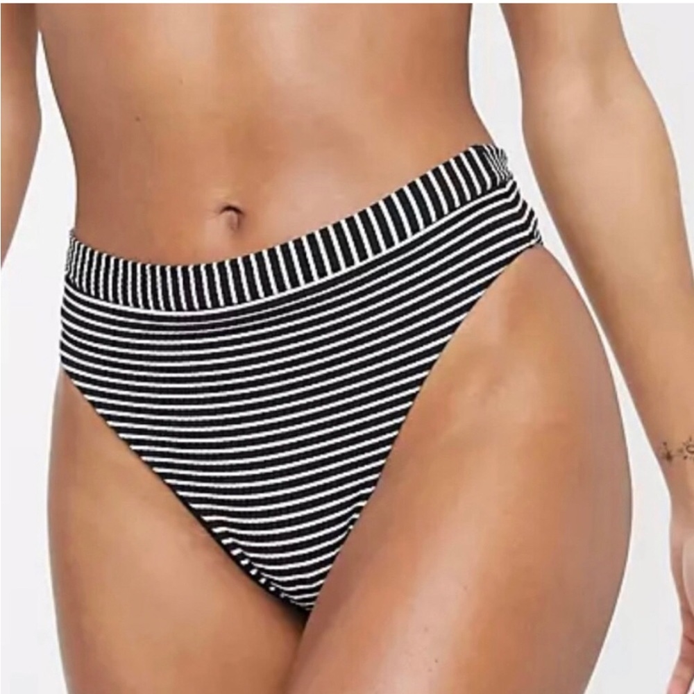 Seafolly NWOT Go Overboard High Rise Brazilian Rio Bikini Bottoms US 2
